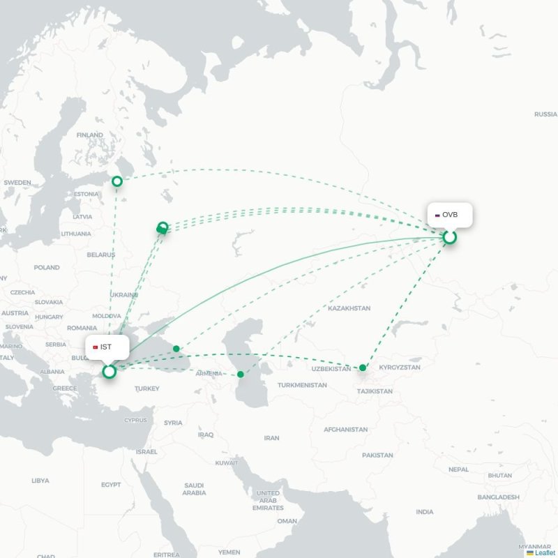 OVB - IST route map