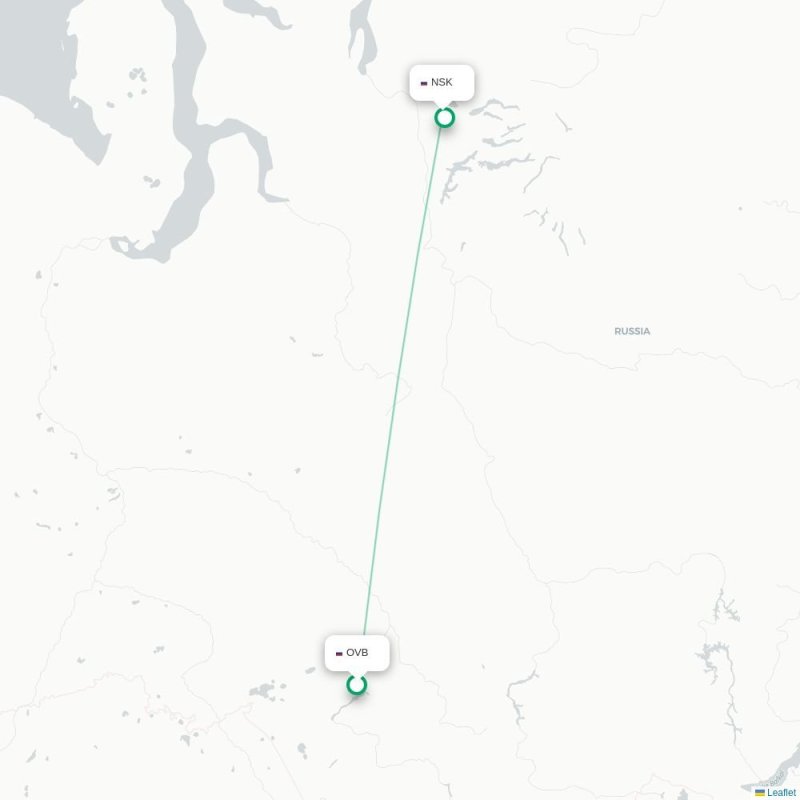 OVB - NSK route map