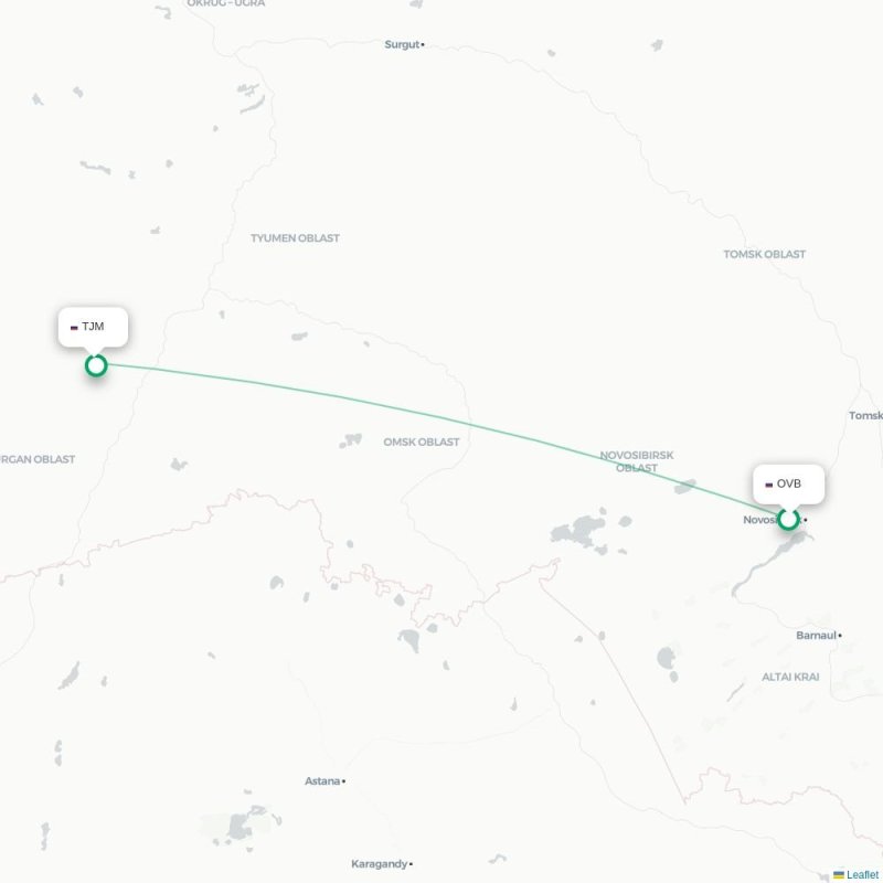 OVB - TJM route map