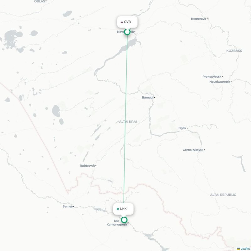 OVB - UKK route map