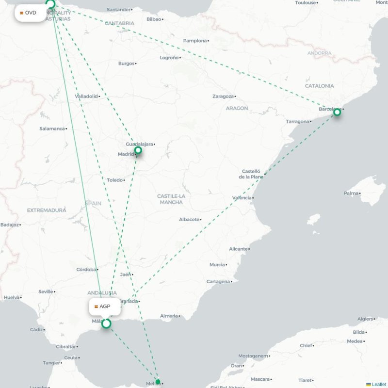 OVD - AGP route map