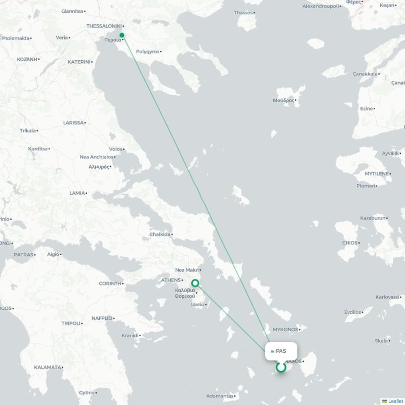 PAS - ATH route map