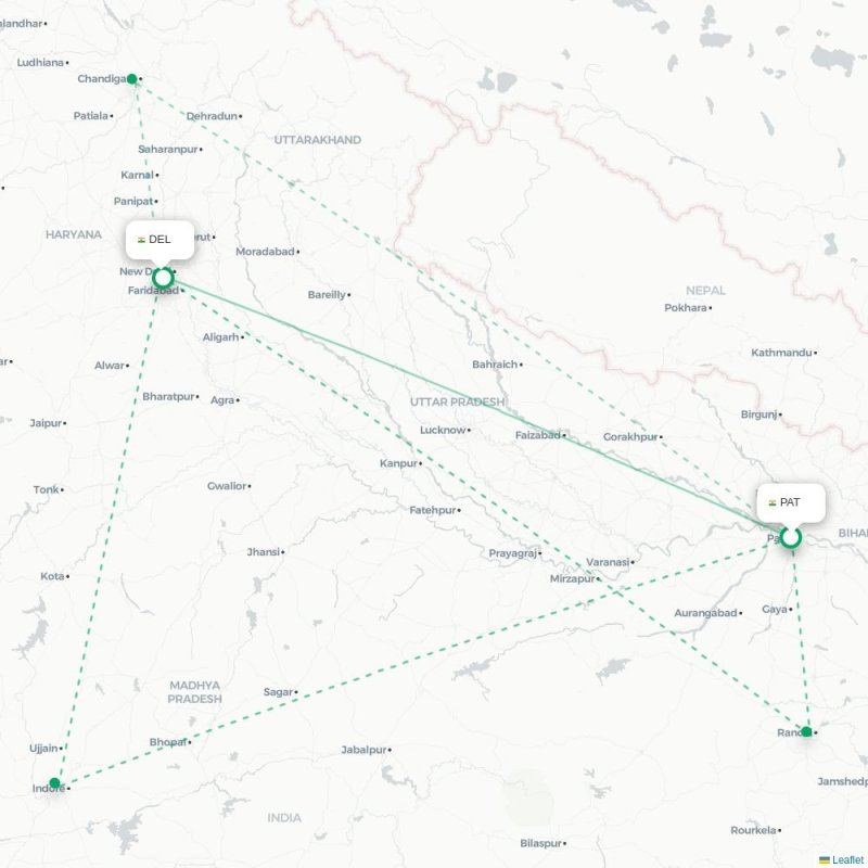 PAT - DEL route map