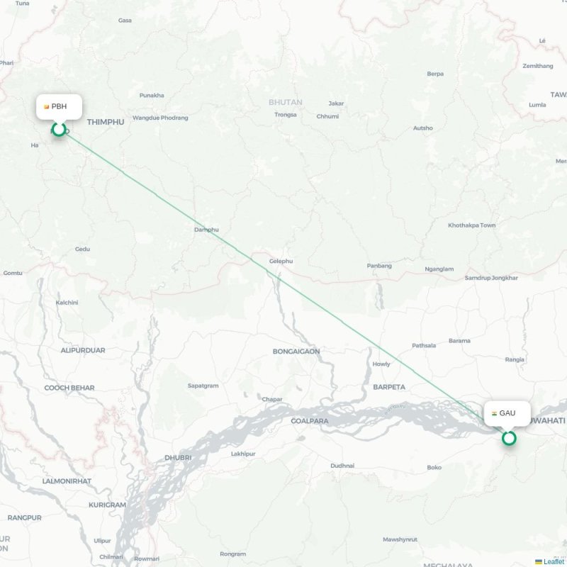 PBH - GAU route map