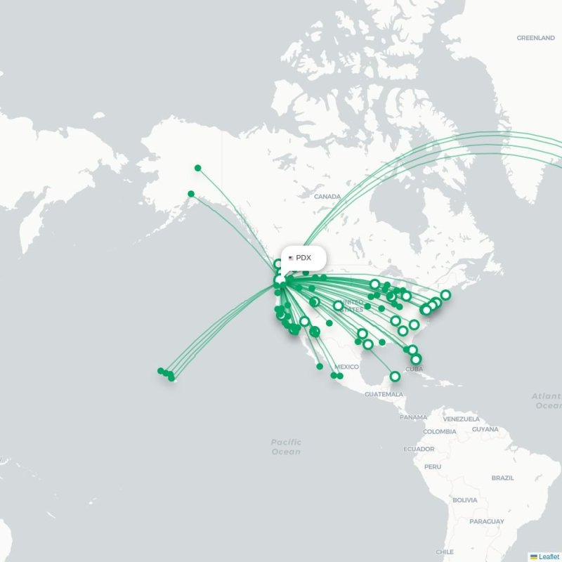 PDX - SEA route map
