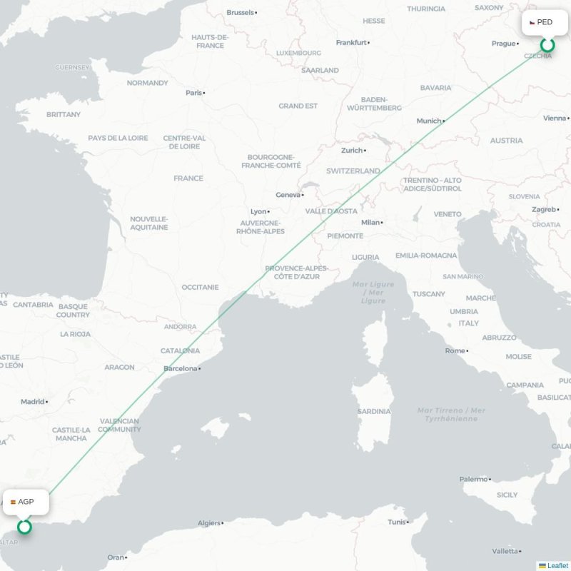 PED - AGP route map