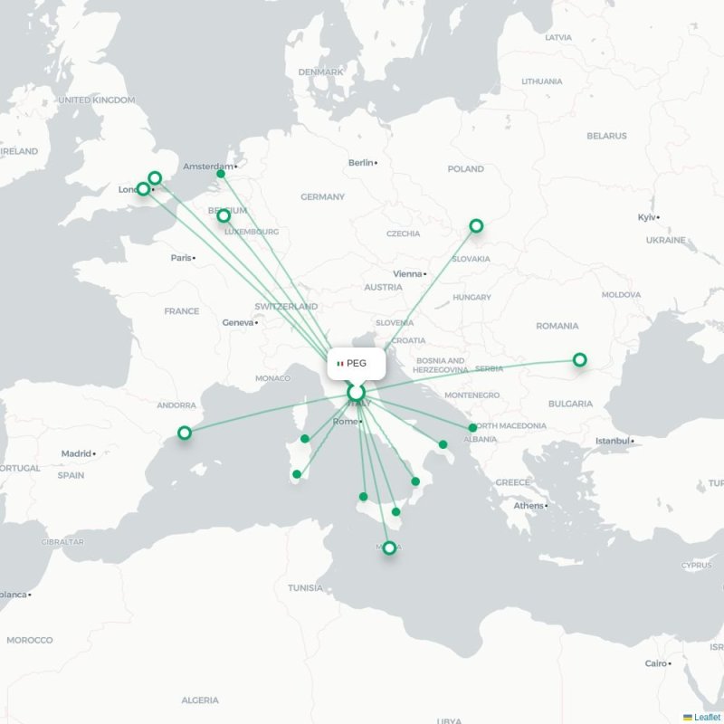 PEG - RTM route map