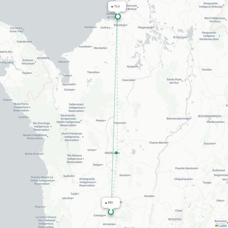 PEI - TLU route map