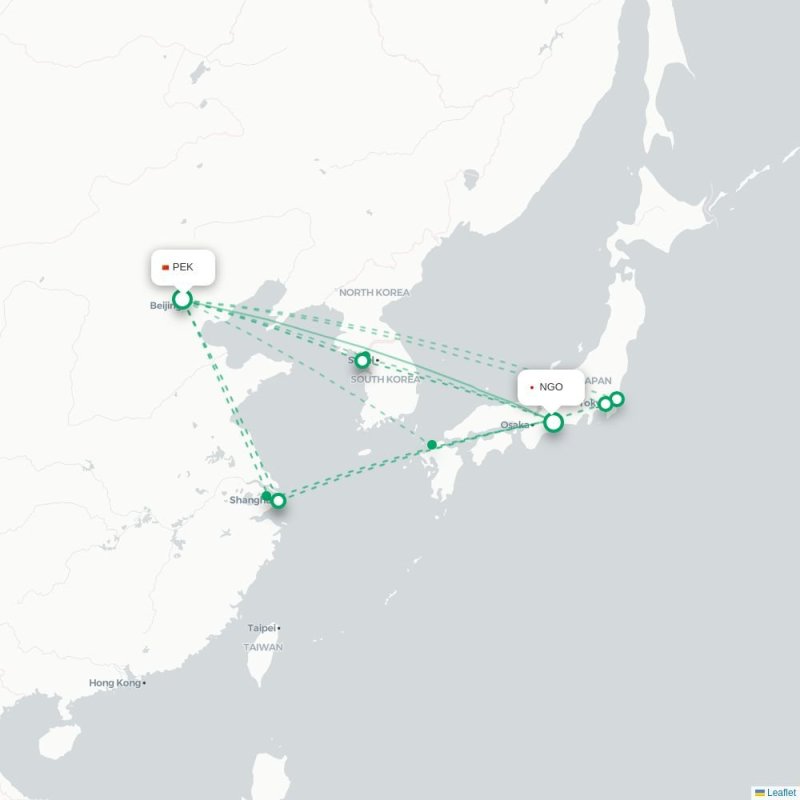 PEK - NGO route map