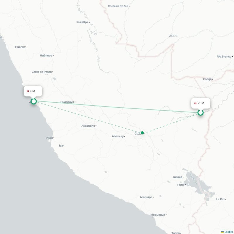 PEM - LIM route map