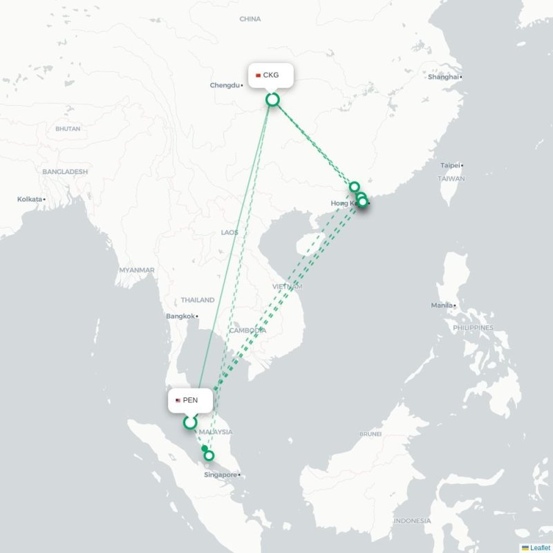 PEN - CKG route map