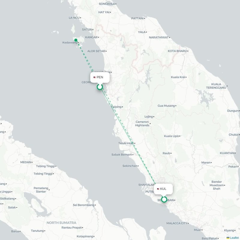 PEN - KUL route map