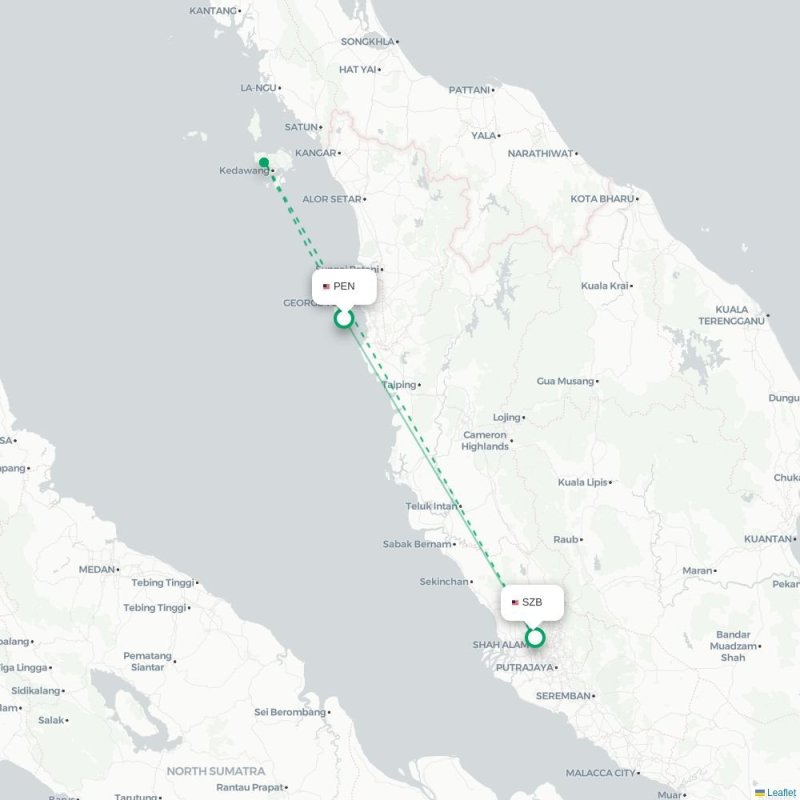 PEN - SZB route map