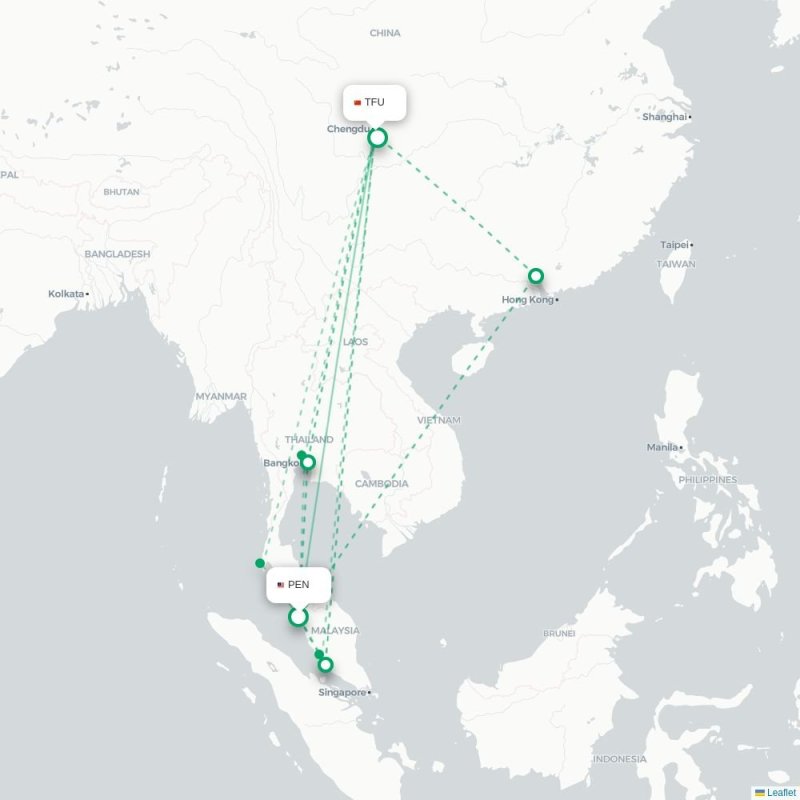 PEN - TFU route map