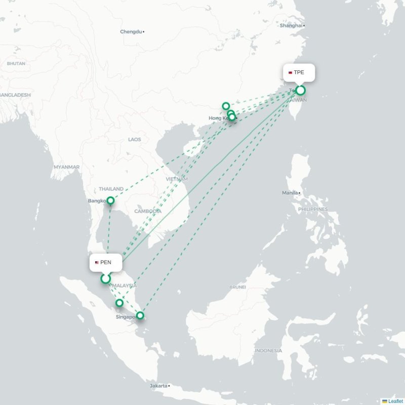 PEN - TPE route map
