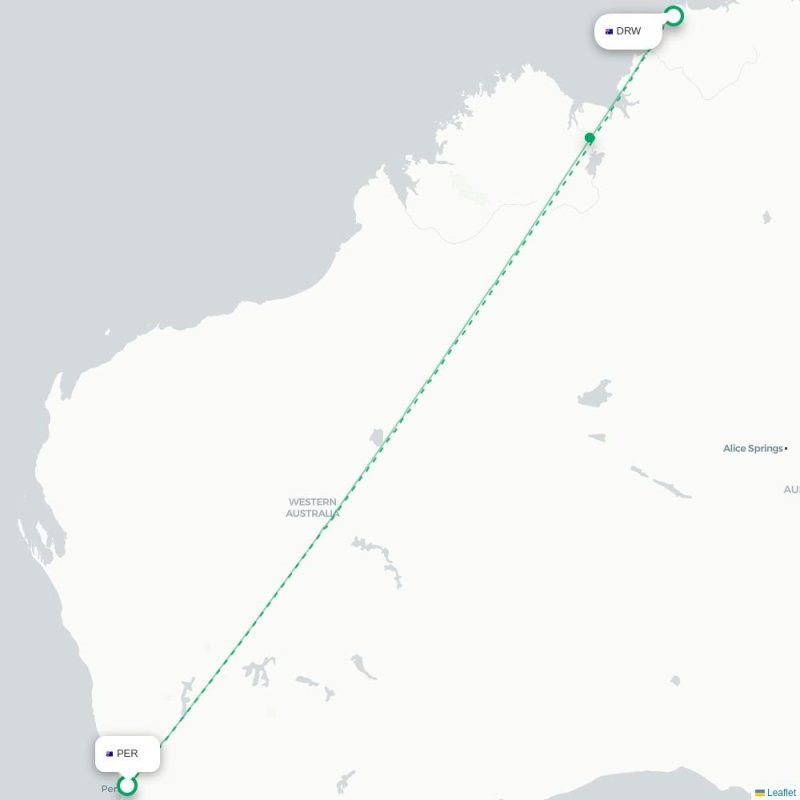 PER - DRW route map