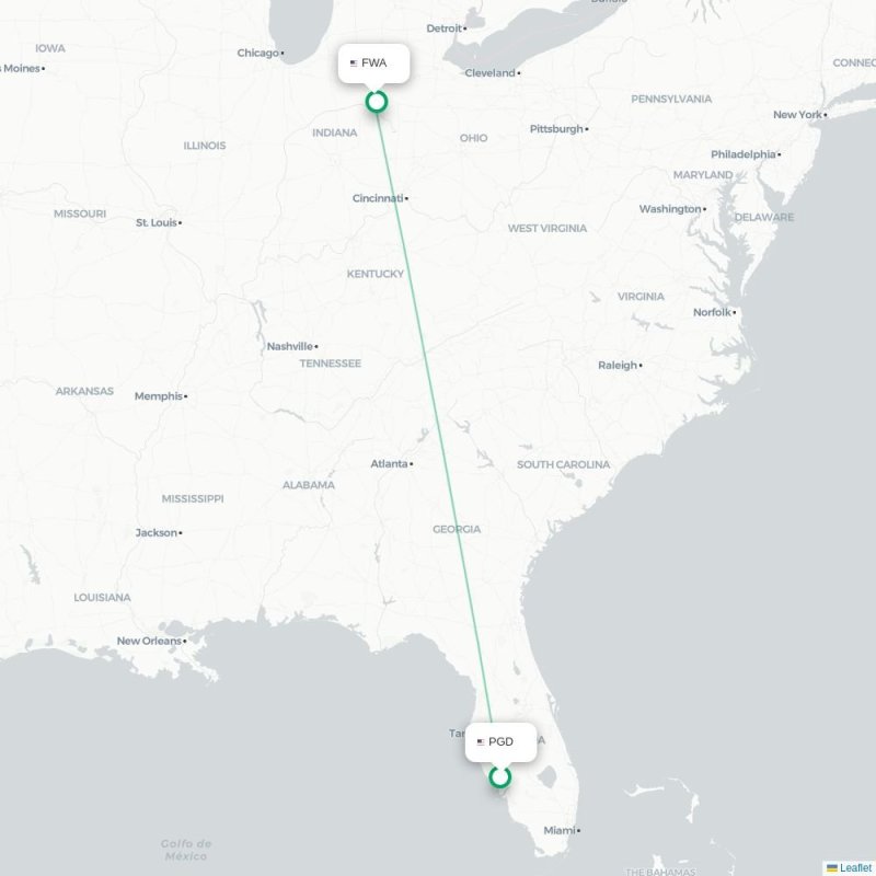 PGD - FWA route map