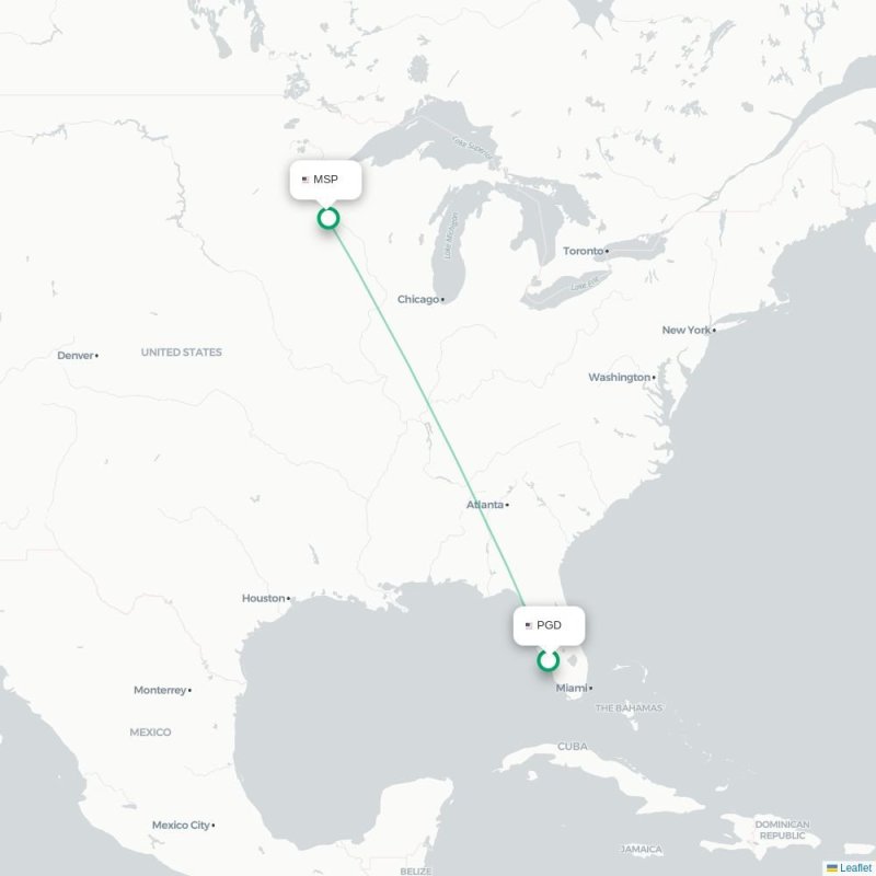 PGD - MSP route map