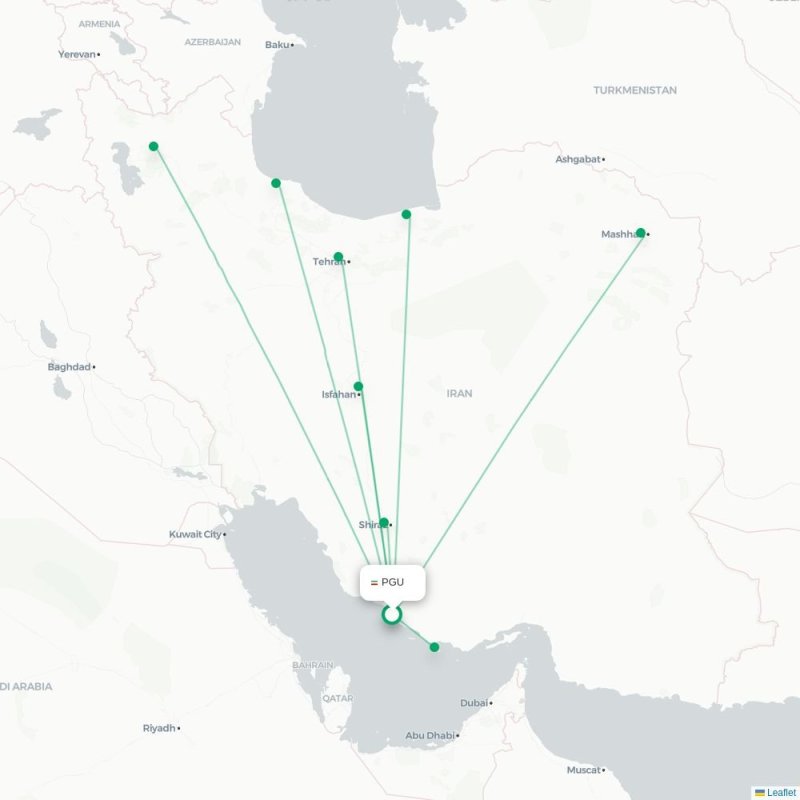PGU - SYZ route map