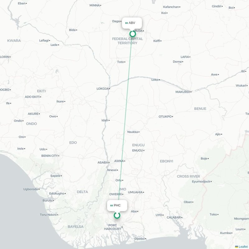 PHC - ABV route map