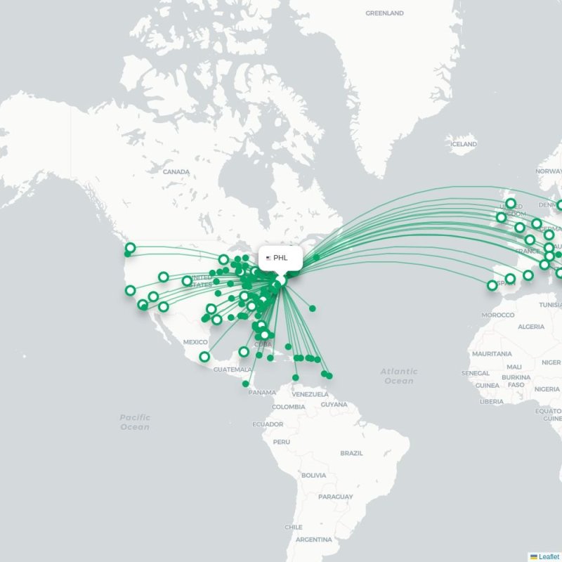 PHL - ECP route map