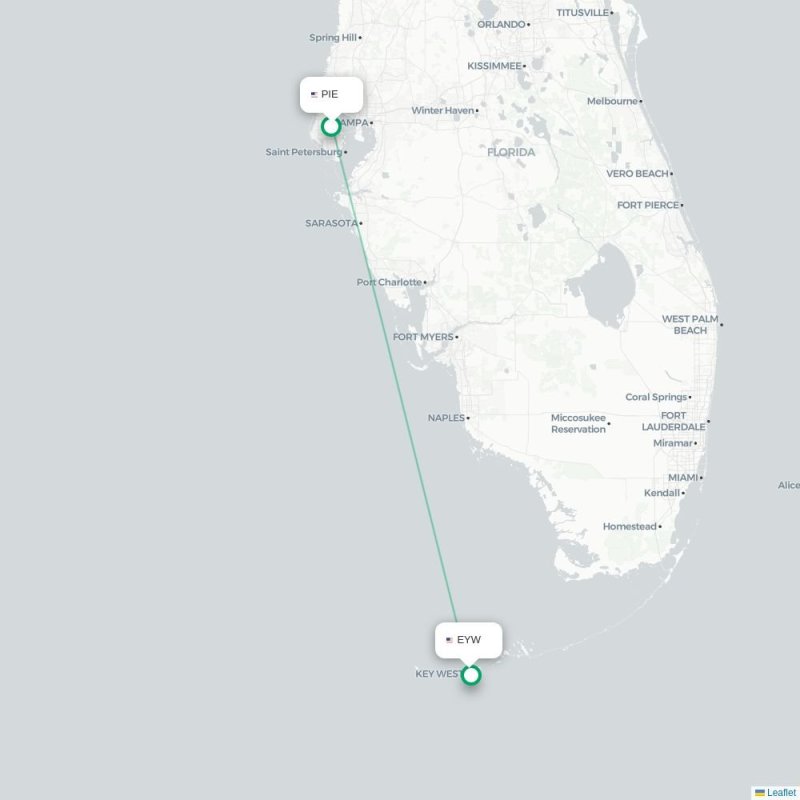 PIE - EYW route map