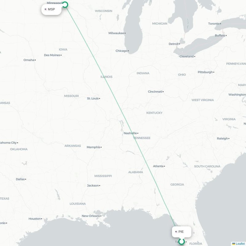 PIE - MSP route map