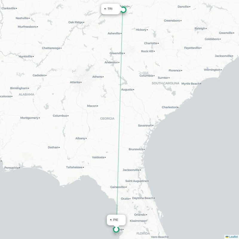 PIE - TRI route map