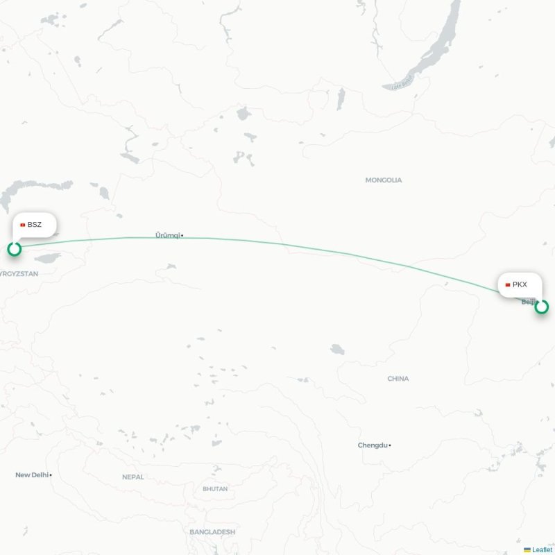 PKX - BSZ route map