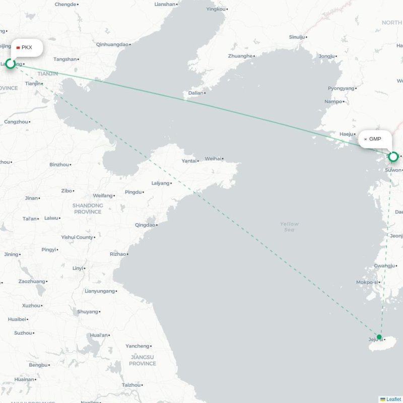PKX - GMP route map
