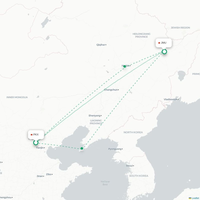 PKX - JMU route map