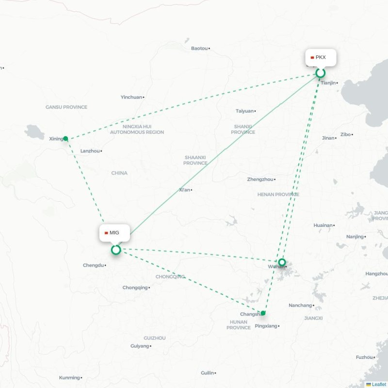 PKX - MIG route map