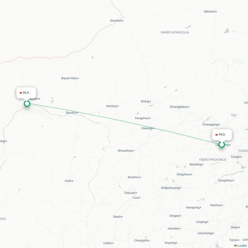 PKX - RLK route map