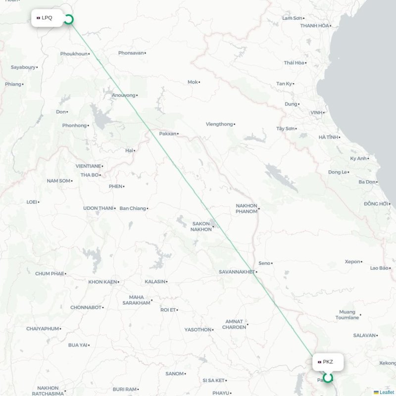 PKZ - LPQ route map