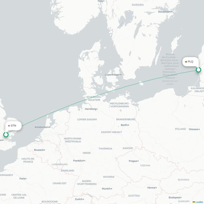 PLQ - STN route map