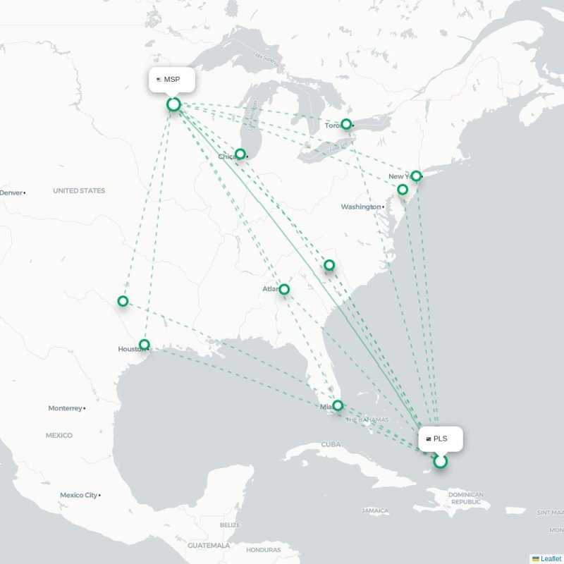 PLS - MSP route map