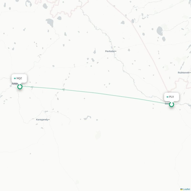 PLX - NQZ route map