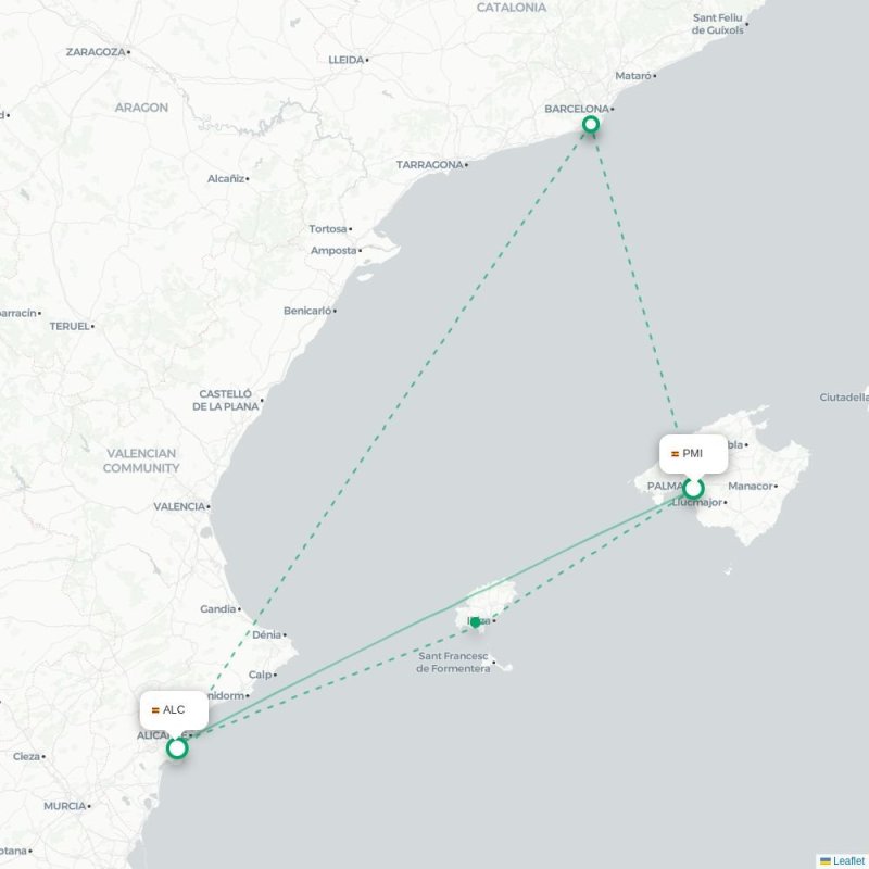 PMI - ALC route map