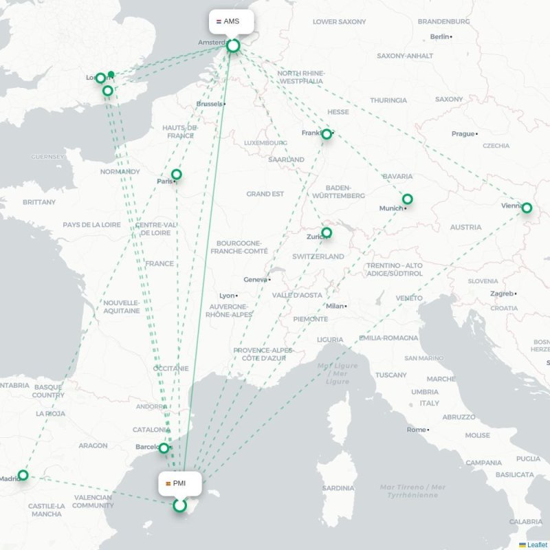 PMI - AMS route map
