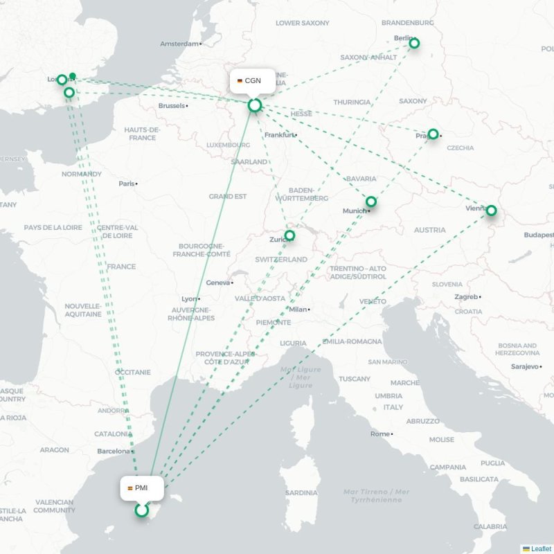 PMI - CGN route map