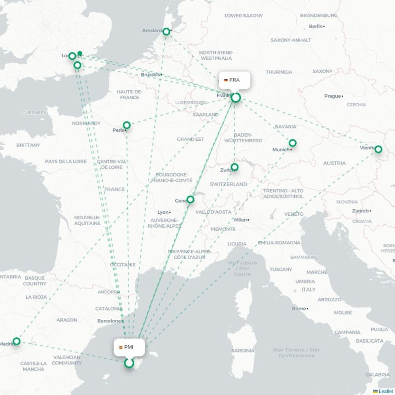 PMI - FRA route map