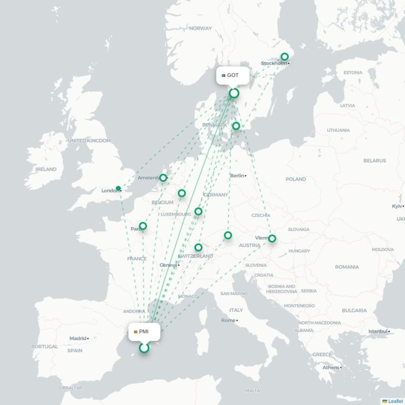 PMI - GOT route map