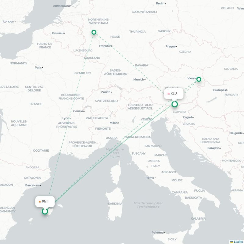 PMI - KLU route map