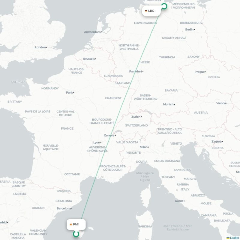 PMI - LBC route map