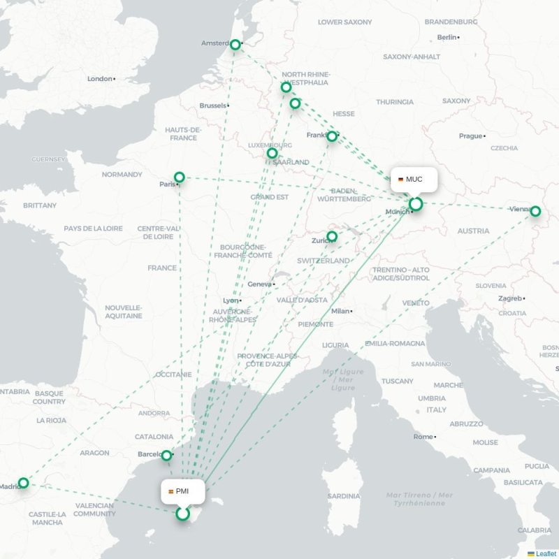 PMI - MUC route map