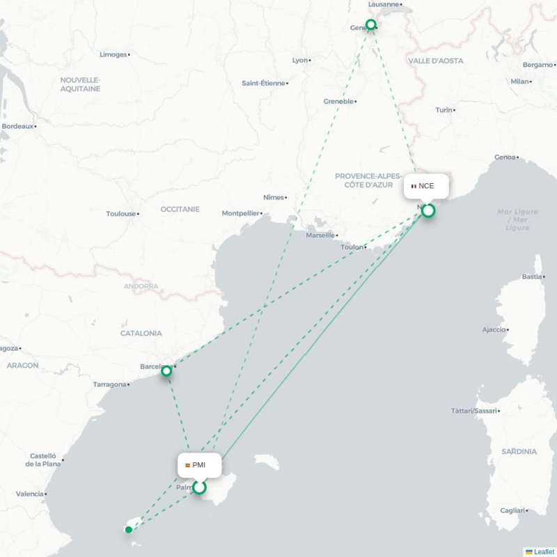 PMI - NCE route map
