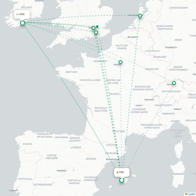 PMI - ORK route map