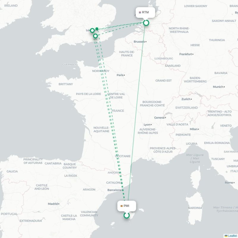 PMI - RTM route map