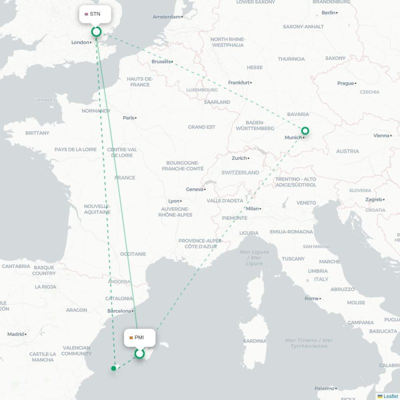 PMI - STN route map