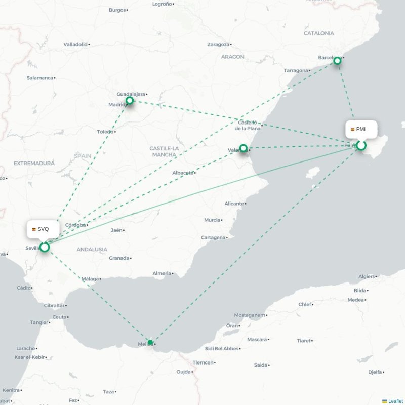 PMI - SVQ route map